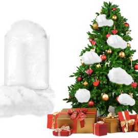 CYNNXIA Christmas Fake Snow Decor, Artificial Snow Blanket Soft Indoor Snow Fiber Fluffy Snow for Winter Mantle Village Nativity Christmas Decoration (200g/7ounce)