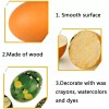 Fake Nest Eggs Wooden Brown Easter Eggs for Craft Get