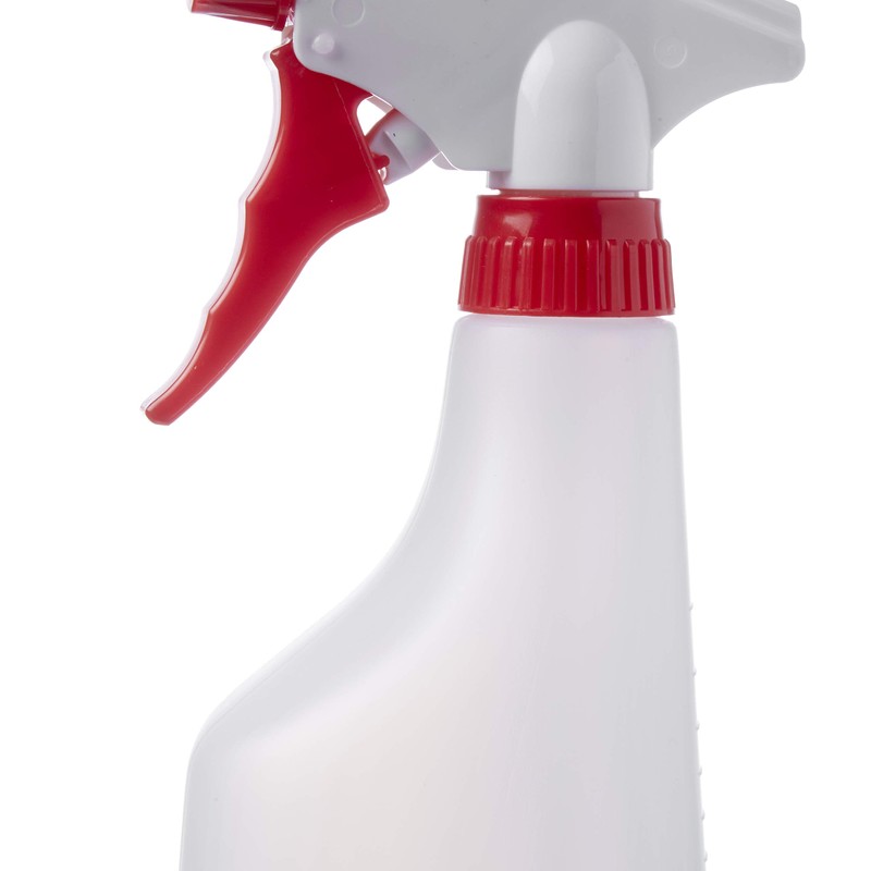 Consolidated Plastics Leakproof Spray Bottle with Red Sprayer, HDPE, Natural,