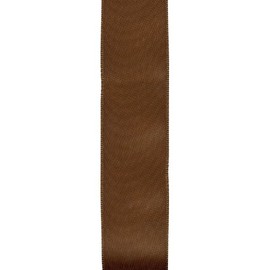 Offray Wired Edge Single Face Satin Contessa Craft Ribbon, 1-1/2-Inch by 25-Yard Spool, Chocolate