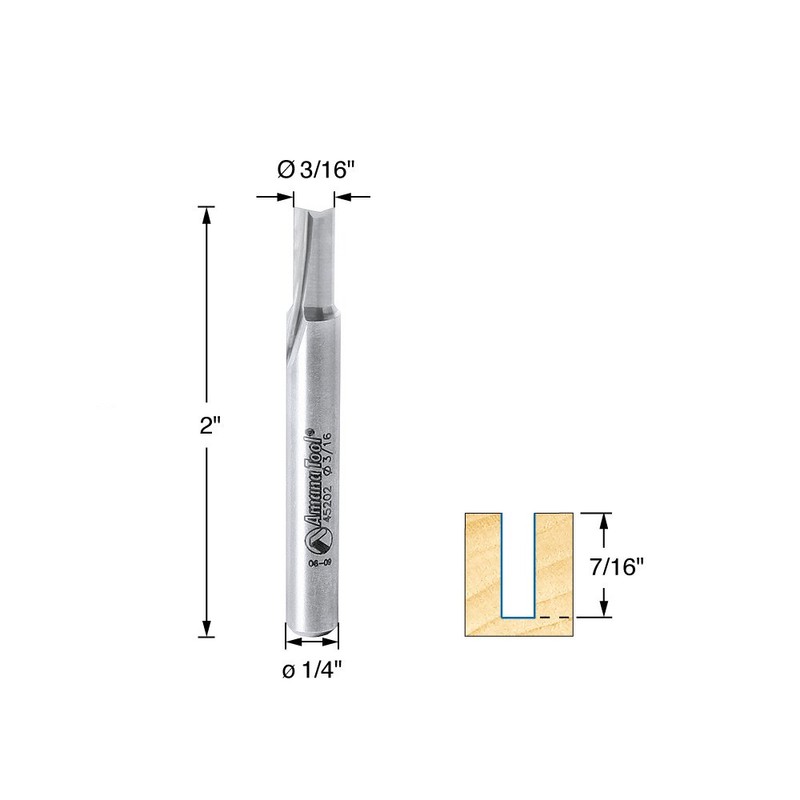Amana Tool - 45202 Solid Carbide Cutting Edge Straight Plunge
