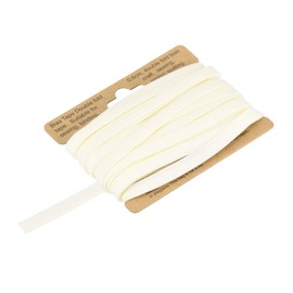 MECCANIXITY 1/4 Inch Double Fold Bias Tape Polyester Continuous Bulk Bias Tape for Sewing,Seaming Quilting Hemming Binding Crafts (Beige White 10 Yards)