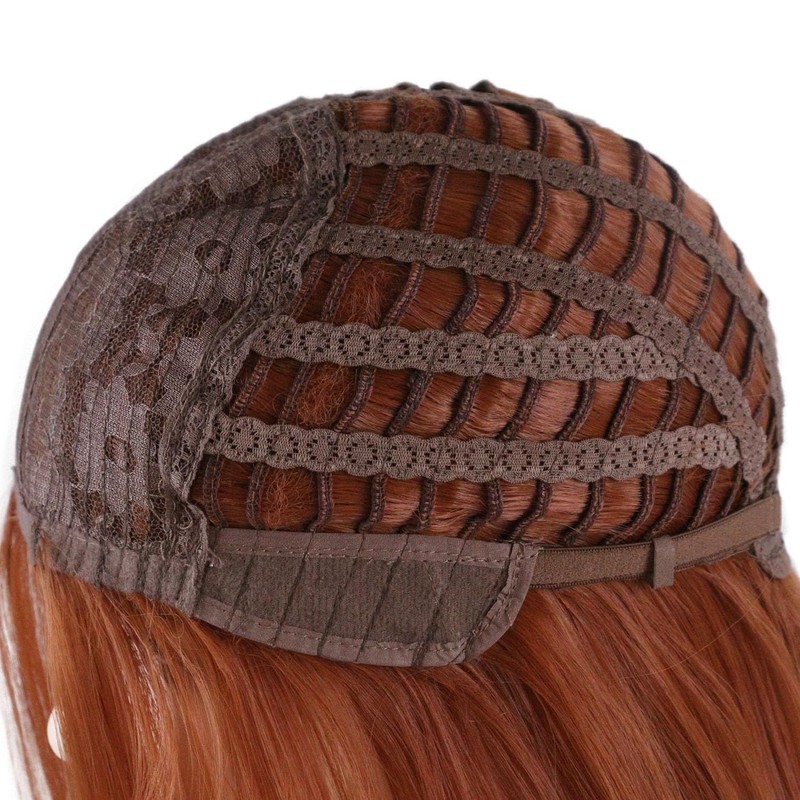 20 Inch Long Straight Ginger Brown Wig for Women Natural