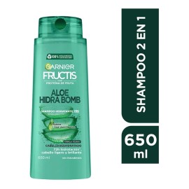 Shampoo Garnier Fructis 2 En 1 Aloe Vera Hidra Bomb 650ml                                                                                             