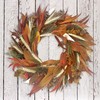 ANDALUCA Harvest Burnt Orange Natural Willow Eucalyptus Wreath