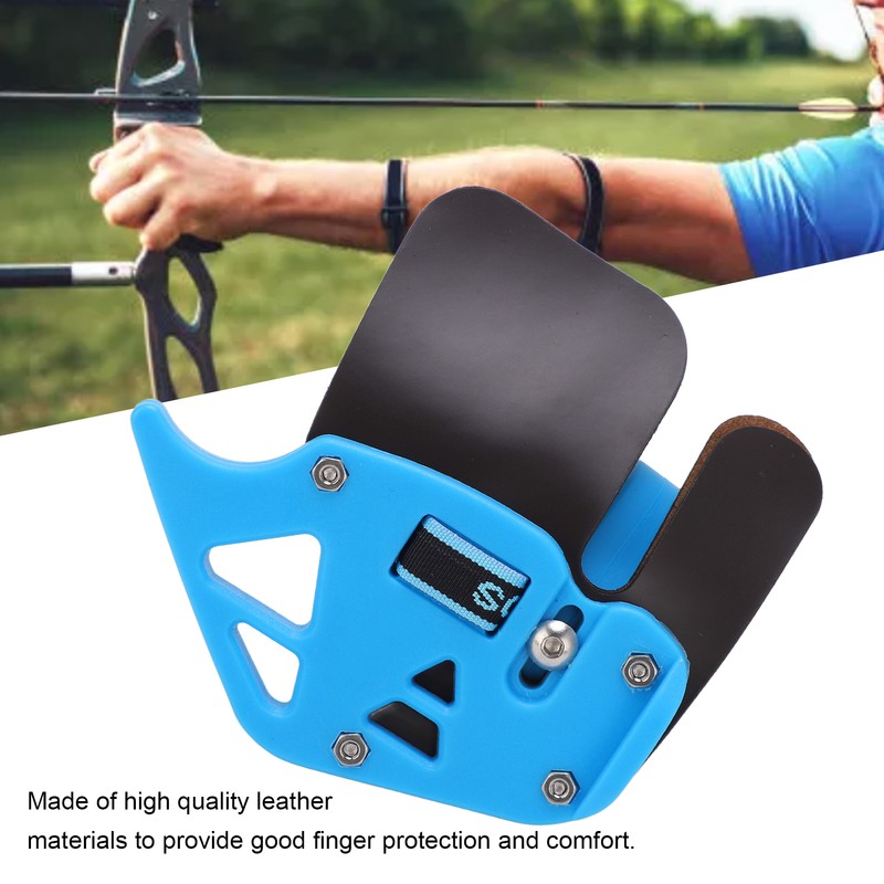 Archery Finger Tab Shooting Tabs Double Layer Leather Tabs Guard