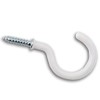 CUP HOOK 19MM TO SHOULDER TOTAL LENGTH 30MM WHITE PVC