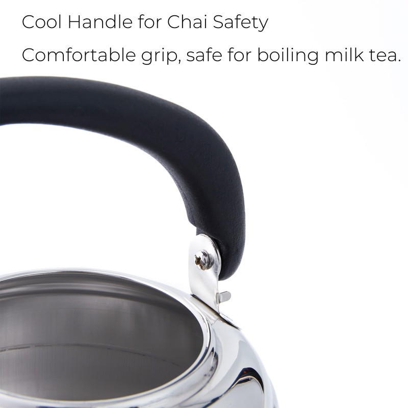 Stainless Steel Chai Pot for Stove & Electric Cooktop –