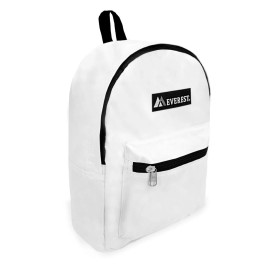 Everest Unisex Basic 15" Backpack WHITE