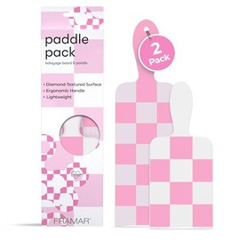 FRAMAR Set De Tabla Y Paleta Para Balayage A Cuadros - Tablas De Aluminio Largas Y Cortas Para Mechas, Kit De Tinte Balayage, Suministros Para Salón De Belleza, Para Mayor Precisión - Paquete De 2 - R
