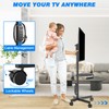Rfiver Mobile TV Cart with Power Outlet, Rolling TV Stand