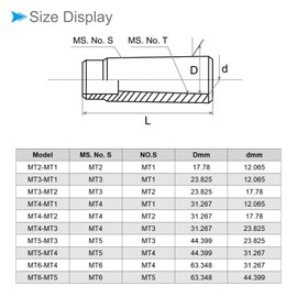 CoCud Taper Drill Sleeve Reducing Adapter, MT3 to MT2, Steel Chuck Sleeve Holder Center - (Applications: for Morse Taper Shank Drill)