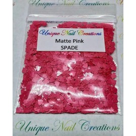 Unique Nail Creations CLUB & SPADE Shape~U CHOOSE~Nail•Ac - Matte Pink Spade