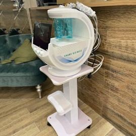 tonchean Salon Trolley Cart with Wheels, Esthetician Salon Spa Trolley Tray Salon Rolling Tray Spa Cart for Esthetician Steel Mobile Salon Spa Service Cart 27x15x13 Inch