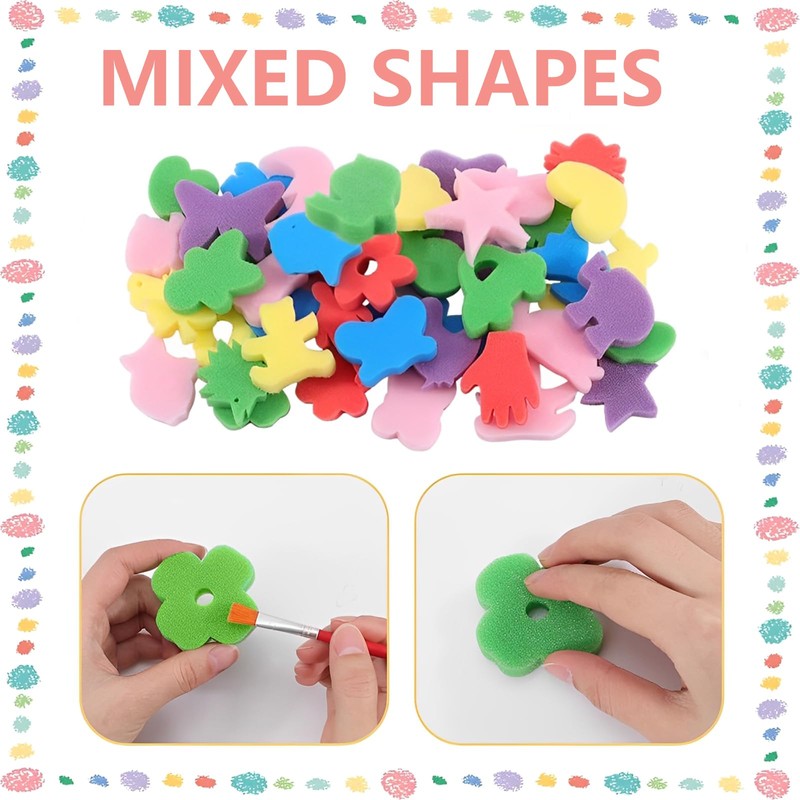 40pcs Foam Brush, Paint Sponges, Foam Brush, Art Sponges,