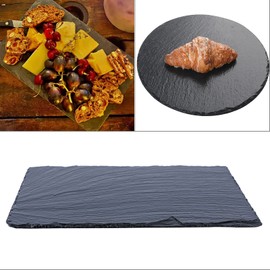 Tcrogsciss Round Slate Cheese Board 24 x 24 cm