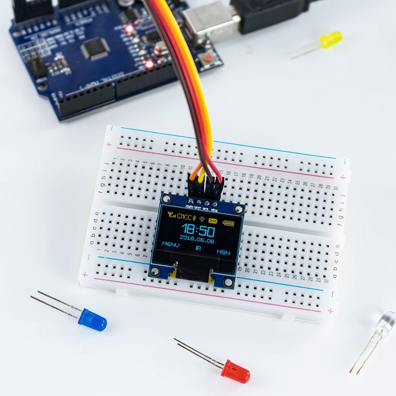 Hosyond - Módulo de visualización OLED I2C IIC de 0.96