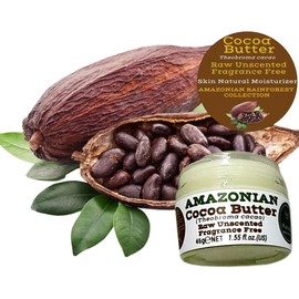 Nativilis Amazonian Cocoa Butter Raw Unscented Fragrance Free (Theobroma cacao) Skin Natural Moisturizer Replenishing skin's moisture protecting your skin improving elasticity – Copaiba properties