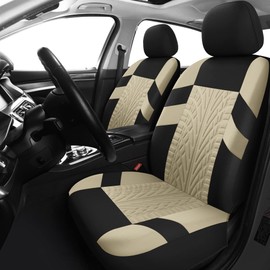 Pariitadin Par de fundas de asiento delantero, lavables y transpirables, ajuste universal, cubiertas para interiores para la mayoría de los autos,... 