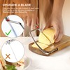 DGLOZE Wooden Cheese Slicer, Cheese Cutter Board with Stainless Steel