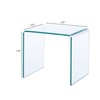 Bedside Table,Glass Nightstand Table (20x20x19) Clear