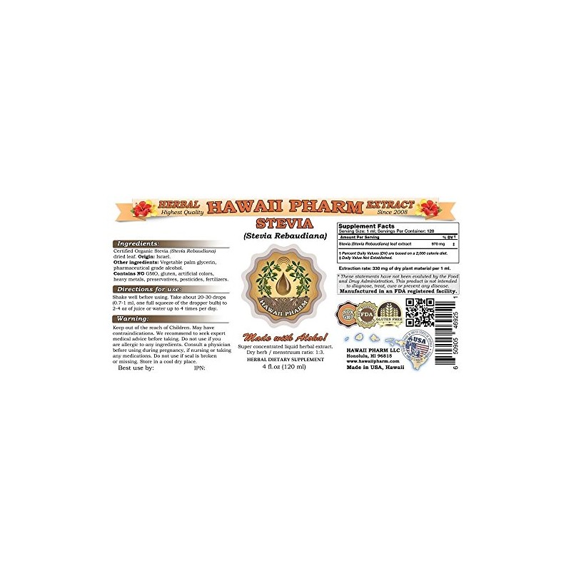 Stevia (Stevia Rebaudiana) Liquid Extract 4 fl.oz