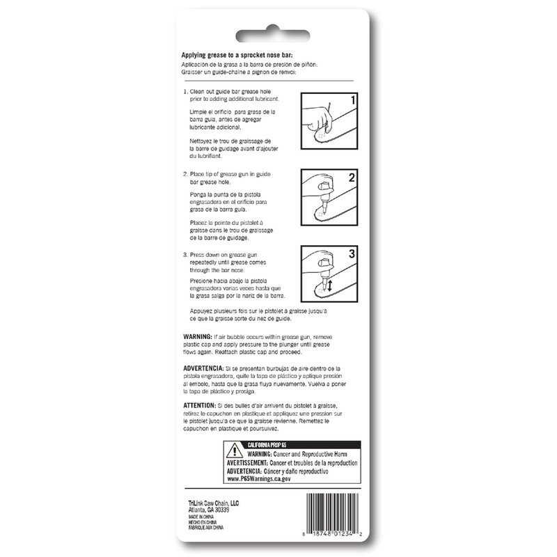 Grease Gun Pre Loaded All Purpose Lubricant, Easy Refill, Universal