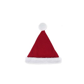 2 Pcs Children's Plush Santa Hat for 7 to 13 Year Old Head Diameter 9.5"