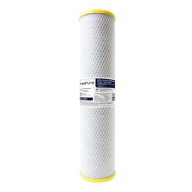 Neo-Pure CHLM-4520 20" x 4.5" Chloramine Carbon Block Filter - 1 Micron, Single - High Efficiency for Clean Water & Maximum Contaminant Reduction