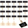 RXKFIGX 50 Pieces Mini Blackboard Clips Mini Wooden Blackboard Small