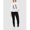 A|X ARMANI EXCHANGE womens Icon Project Embroidered Sweatshirt, Optic White,