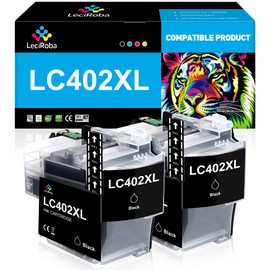 LeciRoba Compatible Replacement for Brother LC402XLBK LC402BK LC402 LC402XL Bk Black Ink Cartridge for Brother MFC-J5340DW MFC-J6540DW MFC-J6740DW MFC-J6940DW Printer (2-Pack)