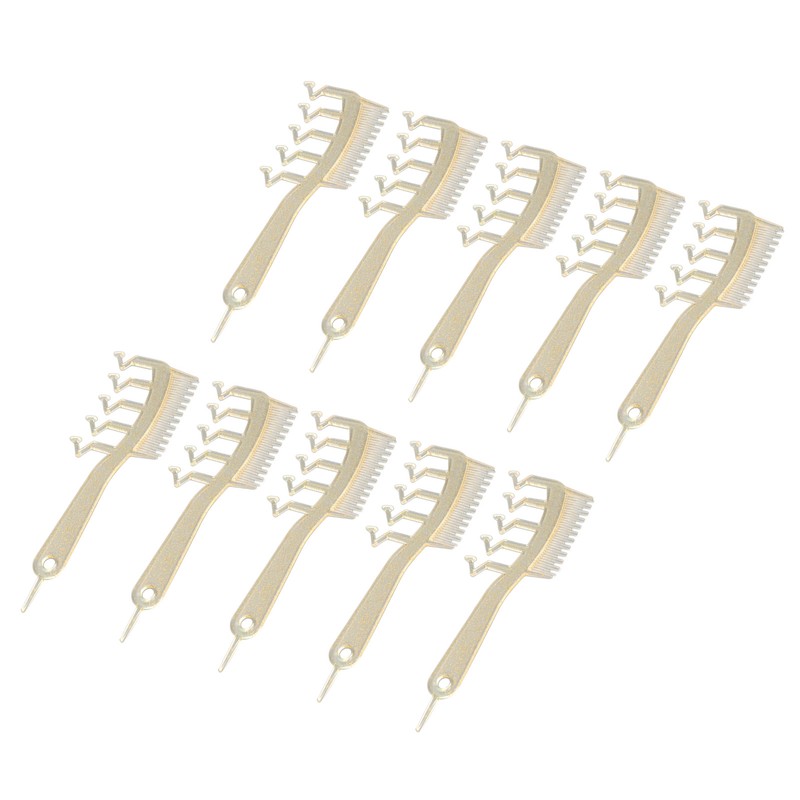 10pcs Z Shaped Wide Tooth Comb Stylish Portable Double Sided