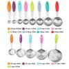 Measuring Cups and Spoons Set of 13 with Silicone Handle,