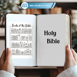 OCQOTAT Books of The Bible Tracker Sticker –Bible Books Shelf Coloring Page, Bible Reading Tracker, Customizable Dashboard Stickers for Scripture Study, Tracking,Bible Organization(Black)