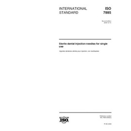 ISO 7885:2000, Sterile dental injection needles for single use