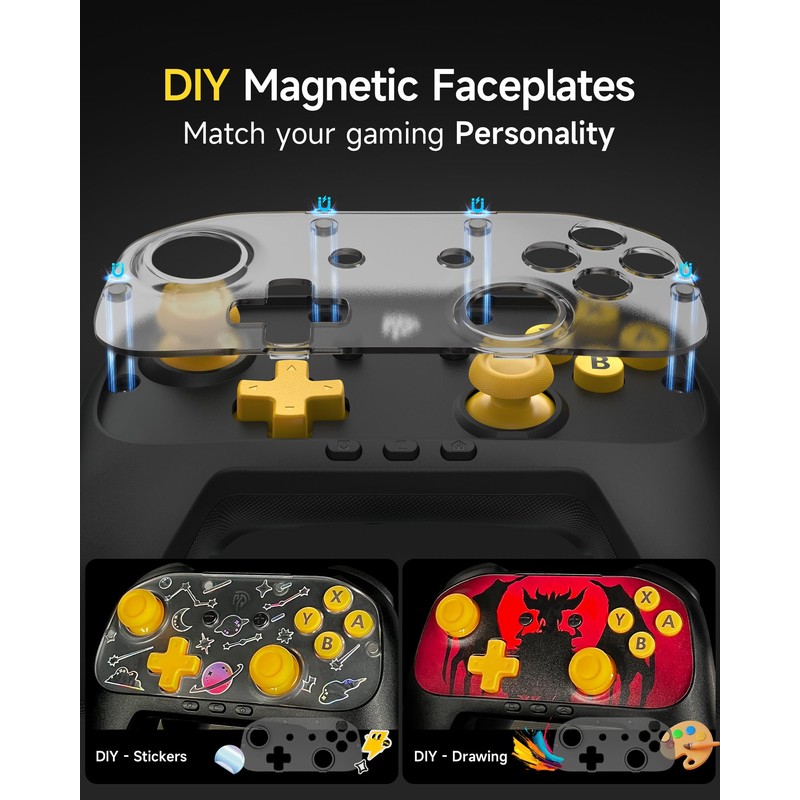 EasySMX S10C Wireless Switch 2 Pro Controller, Hall Effect Joysticks,