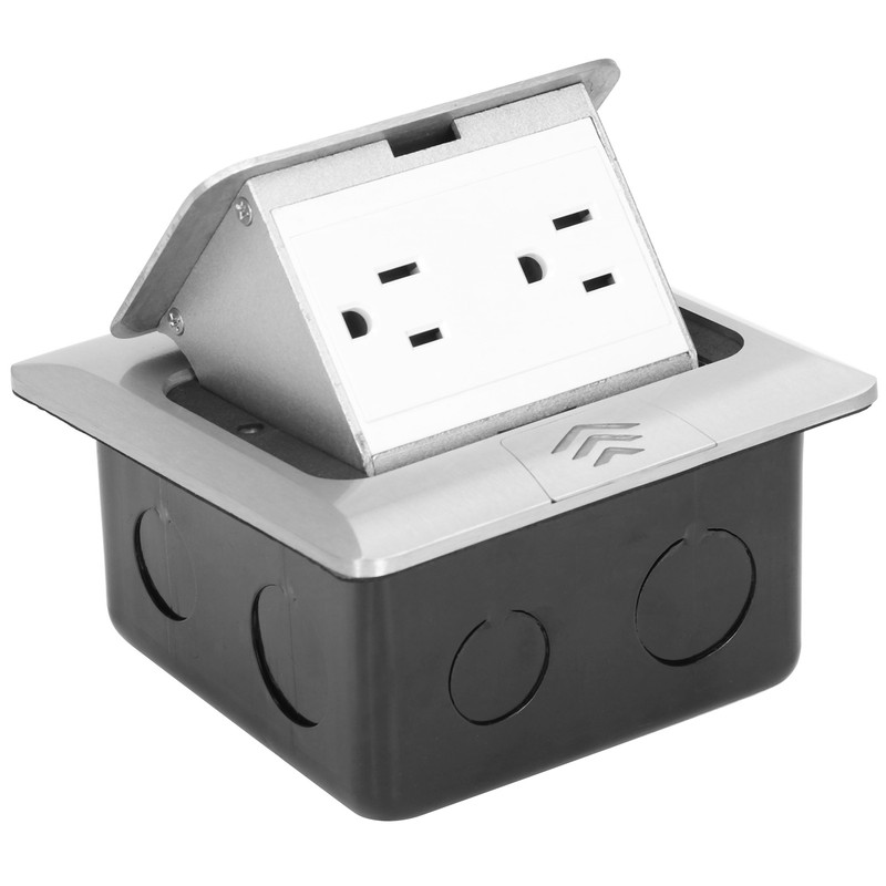 Concealed Recessed Socket Aluminum Alloy PC Desktop Outlet for Residences