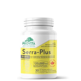 Serra Plus - Serrapeptase-based synergistic formula - by Provita Nutrition - Made in Canada (30 Count)