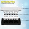 Joinfworld 35A Terminal Block 6 Position Screw Terminal Strip Dual