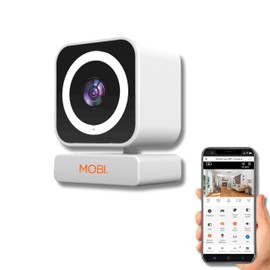 MobiCam Baby & Home Monitor Camera, MobiCam MP Pet Camera, AI Motion Detection, 3 Megapixel, 2-Way Audio, Night Vision, Dual-Band Wi-Fi (2.4/5GHz), BLE Connectivity, Fast 30-Second Setup