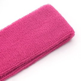 Solid Pink Color Sweat Band Headbands and Wrist Bands Set, Sweatbands for Men Women, Moisture Wicking Head Band, Football Wristbands,Sports Headband for Running Workout