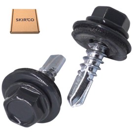 SKIR'CO (Pack of 50) Roofing Bolts, Hex Head 4.8 x 19 mm, Painted Self Drilling Screws with EPDM Washers (Anthracite Grey RAL 7016)