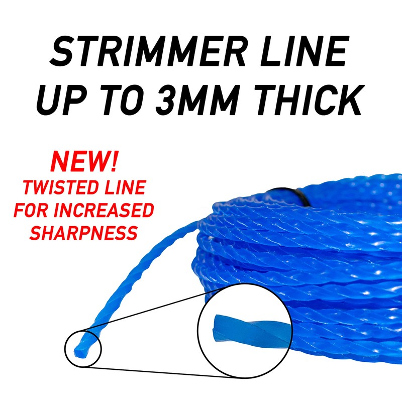 Cost Wise Strong TWIST strimmer/brush cutter line 15m length,less noise,