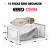 Kuject 15 Pack Shoe Storage Boxes, Large Clear Plastic Stackable