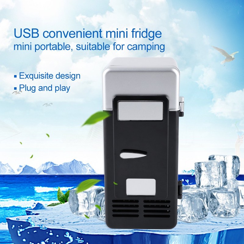TOPINCN Mini USB Refrigerator Cooler Beverage Drink Cans Refrigerator and