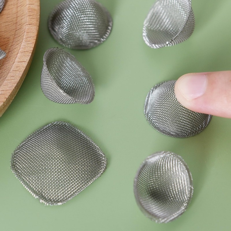 40 Pcs Stainless Steel Pipe Screens Filter, Adjustable Pre-Cut Bowl