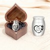 Small Urns for Ashes Heart Shaped Wooden Keepsake Box with