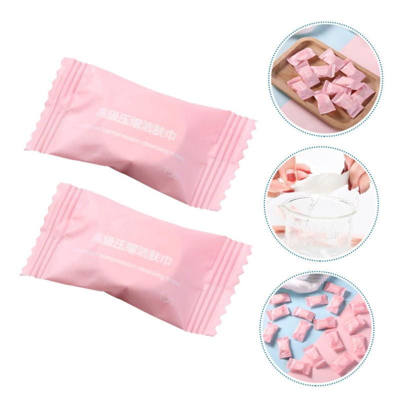 TOVINANNA 2sets Soft Gentle Nonwoven Compressed Towel Disposable Face Towel