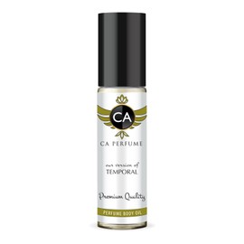 CA Perfume Impression of Temporal For Women Replica Fragrance Body Oil Dupes Alcohol-Free Essential Aromatherapy Sample Travel Size Concentrated Long Lasting Attar Roll-On 0.3 Fl Oz/10ml